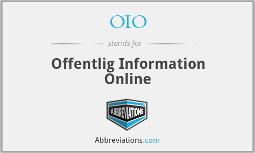 OIO - Offentlig Information Online