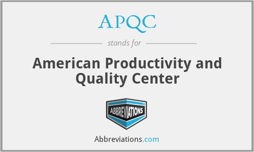 APQC - American Productivity and Quality Center