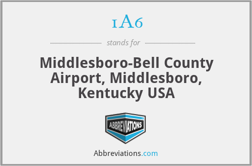 1A6 - Middlesboro-Bell County Airport, Middlesboro, Kentucky USA