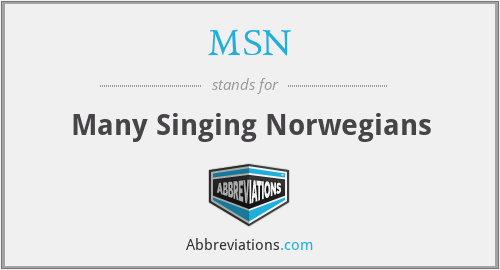 MSN - Many Singing Norwegians
