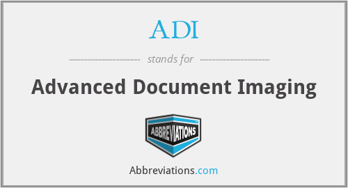ADI - Advanced Document Imaging