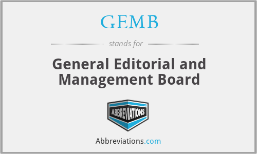 GEMB - General Editorial and Management Board