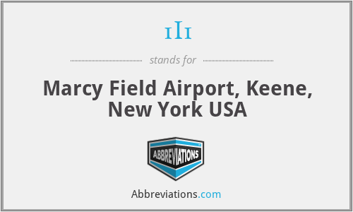 1I1 - Marcy Field Airport, Keene, New York USA