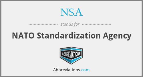 NSA - NATO Standardization Agency