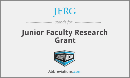 JFRG - Junior Faculty Research Grant
