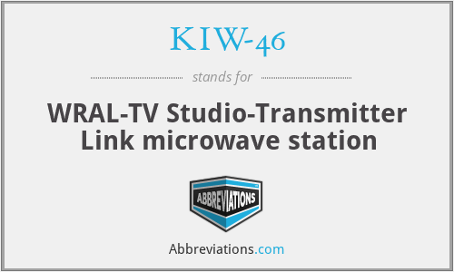 KIW-46 - WRAL-TV Studio-Transmitter Link microwave station