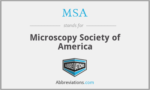 MSA - Microscopy Society of America