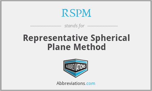 RSPM - Representative Spherical Plane Method