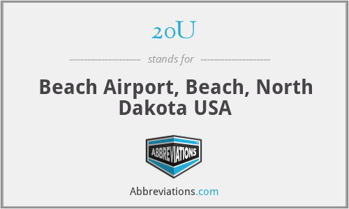 20U - Beach Airport, Beach, North Dakota USA