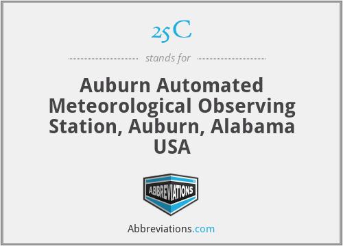 25C - Auburn Automated Meteorological Observing Station, Auburn, Alabama USA