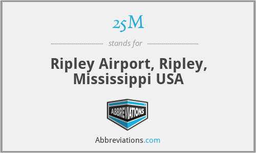25M - Ripley Airport, Ripley, Mississippi USA