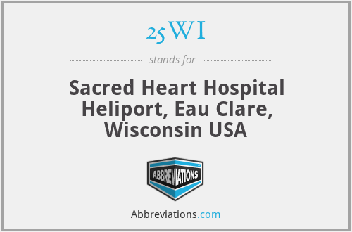 25WI - Sacred Heart Hospital Heliport, Eau Clare, Wisconsin USA