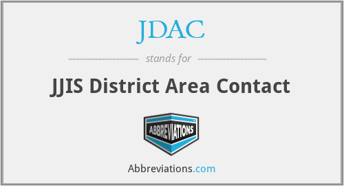 JDAC - JJIS District Area Contact