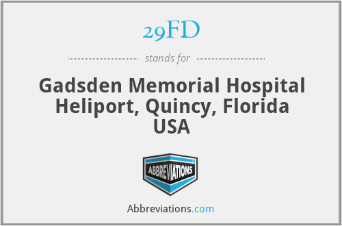 29FD - Gadsden Memorial Hospital Heliport, Quincy, Florida USA