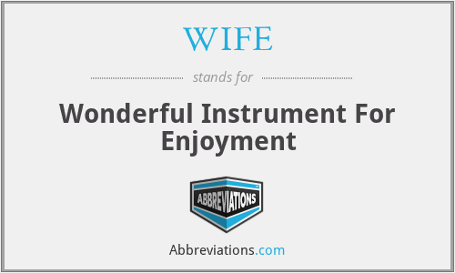 WIFE - Wonderful Instrument For Enjoyment