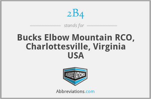 2B4 - Bucks Elbow Mountain RCO, Charlottesville, Virginia USA