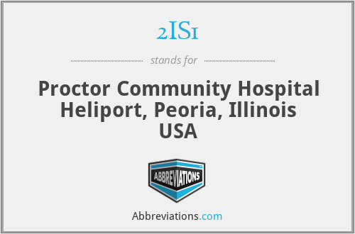 2IS1 - Proctor Community Hospital Heliport, Peoria, Illinois USA