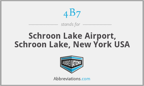4B7 - Schroon Lake Airport, Schroon Lake, New York USA