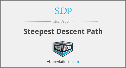 SDP - Steepest Descent Path