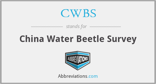 CWBS - China Water Beetle Survey