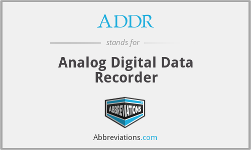 ADDR - Analog Digital Data Recorder