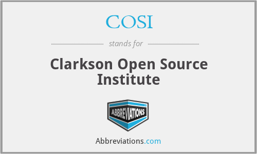 COSI - Clarkson Open Source Institute