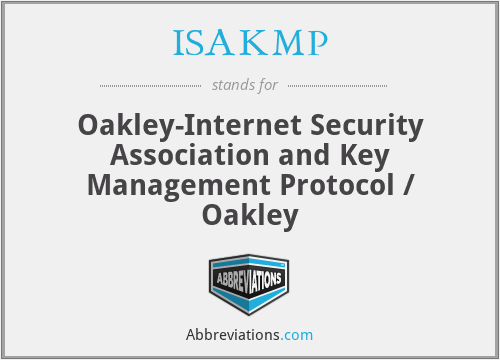 ISAKMP - Oakley-Internet Security Association and Key Management Protocol / Oakley