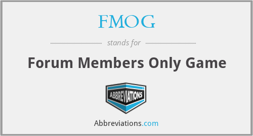 FMOG - Forum Members Only Game