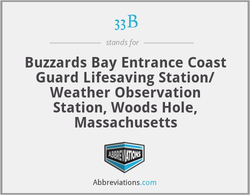 33B - Buzzards Bay Entrance Coast Guard Lifesaving Station/ Weather Observation Station, Woods Hole, Massachusetts
