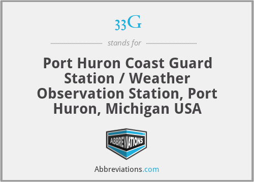 33G - Port Huron Coast Guard Station / Weather Observation Station, Port Huron, Michigan USA