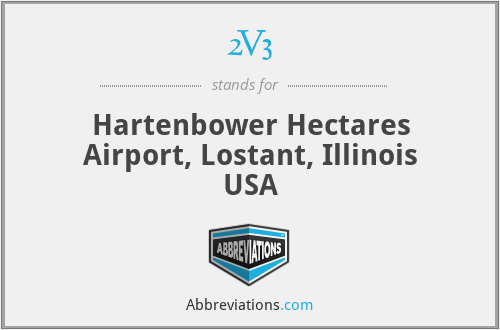 2V3 - Hartenbower Hectares Airport, Lostant, Illinois USA