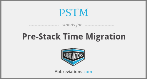 PSTM - Pre-Stack Time Migration