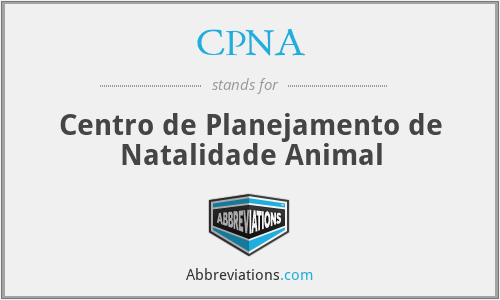 CPNA - Centro de Planejamento de Natalidade Animal