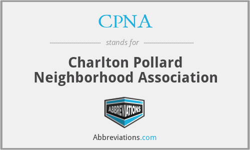 CPNA - Charlton Pollard Neighborhood Association