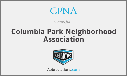 CPNA - Columbia Park Neighborhood Association