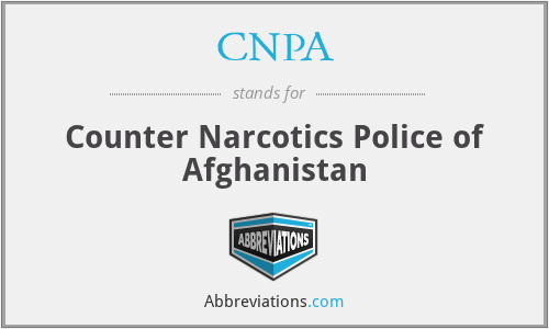 CNPA - Counter Narcotics Police of Afghanistan