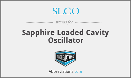 SLCO - Sapphire Loaded Cavity Oscillator