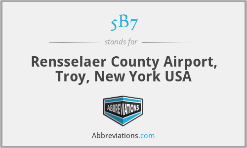 5B7 - Rensselaer County Airport, Troy, New York USA