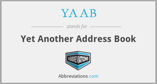 YAAB - Yet Another Address Book