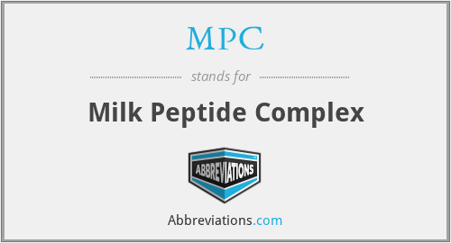 MPC - Milk Peptide Complex