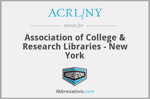 ACRL/NY - Association of College & Research Libraries - New York