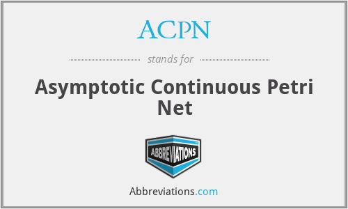 ACPN - Asymptotic Continuous Petri Net
