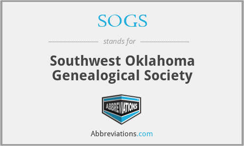 SOGS - Southwest Oklahoma Genealogical Society