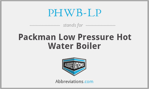 PHWB-LP - Packman Low Pressure Hot Water Boiler
