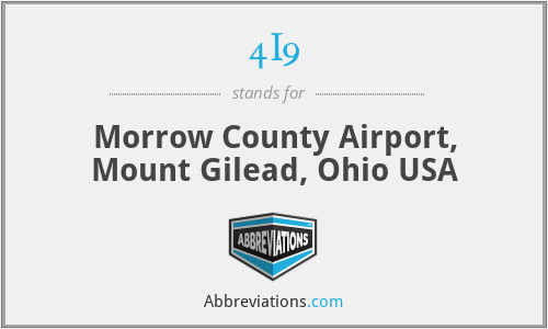 4I9 - Morrow County Airport, Mount Gilead, Ohio USA