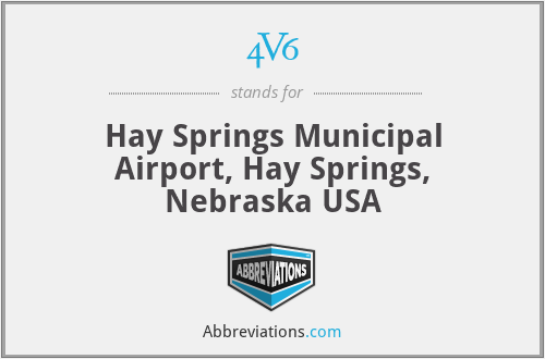 4V6 - Hay Springs Municipal Airport, Hay Springs, Nebraska USA