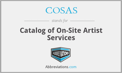 COSAS - Catalog of On-Site Artist Services