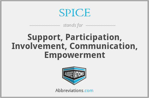 SPICE - Support, Participation, Involvement, Communication, Empowerment
