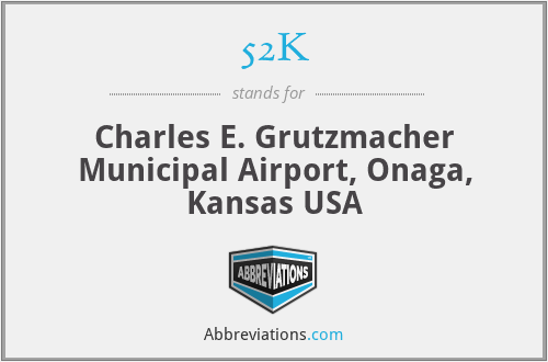 52K - Charles E. Grutzmacher Municipal Airport, Onaga, Kansas USA