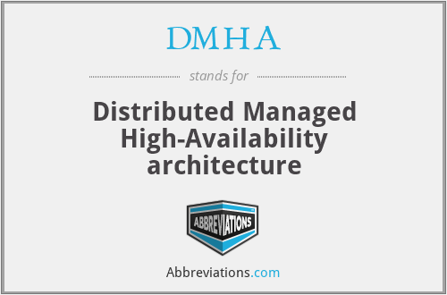 DMHA - Distributed Managed High-Availability architecture